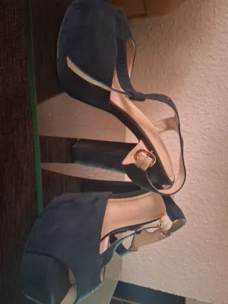 Zapatos de plataforma azul