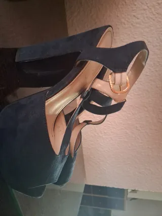 Zapatos de plataforma azul