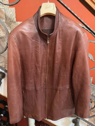 Giacca uomo vera pelle vintage marrone