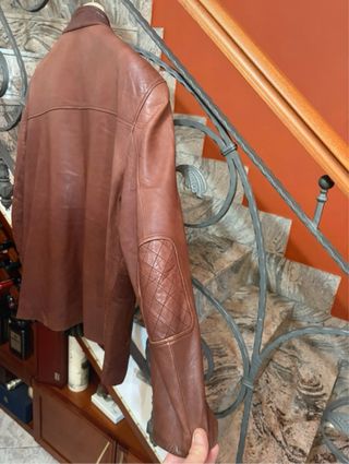 Giacca uomo vera pelle vintage marrone