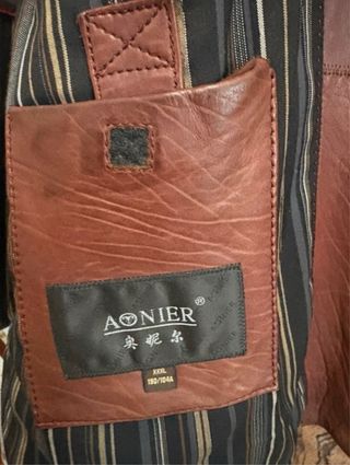 Giacca uomo vera pelle vintage marrone