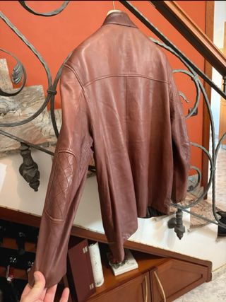 Giacca uomo vera pelle vintage marrone