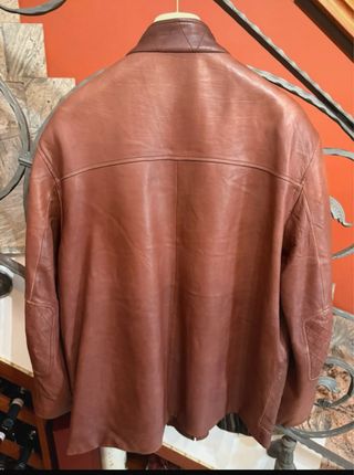 Giacca uomo vera pelle vintage marrone