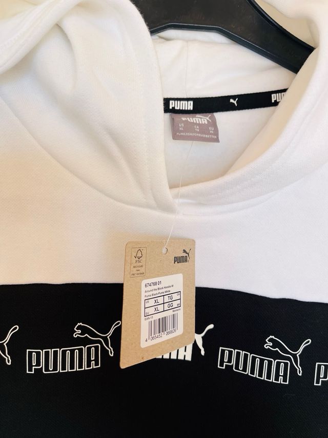 Sudadera Puma Blanca y Negra