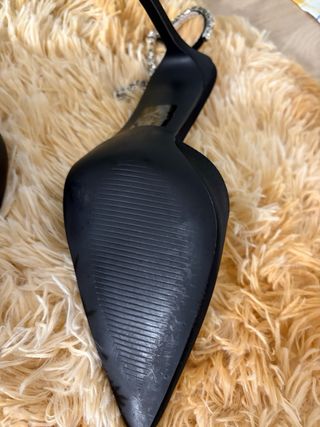 Décolleté donna gioiello ecopelle nero