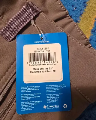 Pantalón Columbia Talla S (30W 32L)