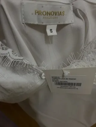 Camisón Pronovias Talla S Blanco