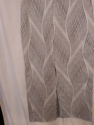 Vestido Zara punto gris y blanco