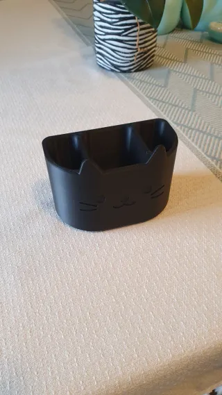 Porta spazzolino e dentifricio gatto