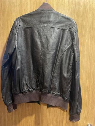 Cazadora Piel Marrón Talla M