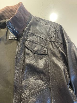 Cazadora Piel Marrón Talla M