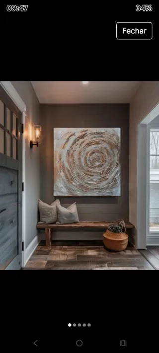 Quadro pintado à mão 80×80