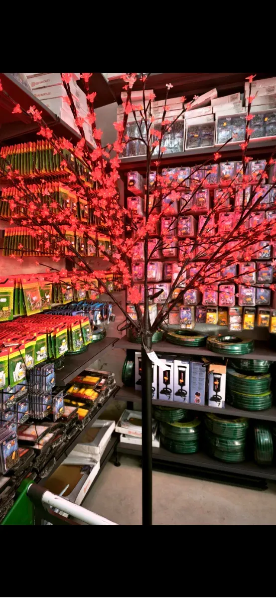 Árbol LED Cerezo en Flor Rojo 2mt 1152 Luces led