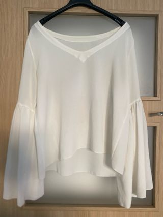 Blusa oversize blanco roto