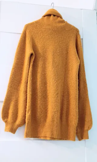 Maglioncino collo alto senape