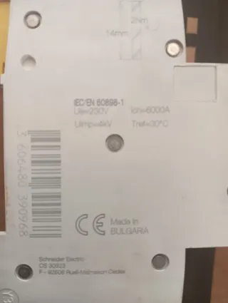 Interruptor magnetotérmico Acti9 iK60 1P+N 16A 23€