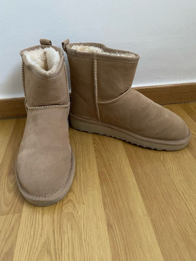 Botines Top 3 Shoes Beige Forro Polar