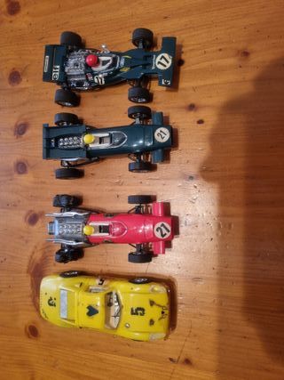 Scalextric con 4 coches contador vueltas original