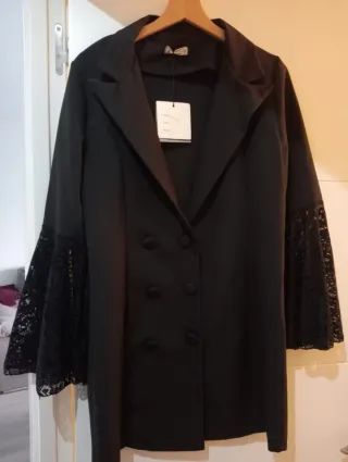 Blazer negro mujer encaje