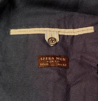 Chaqueta lino Sfera Corte Inglés Talla 50 slim fit