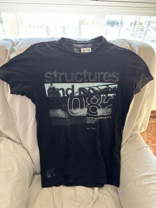 Camiseta negra Pull&Bear — Talla M