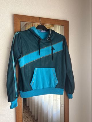 Sudadera Adidas Mujer Azul y Verde