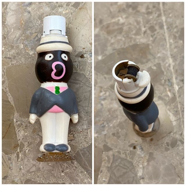 Accendino da collezione figura uomo in abito