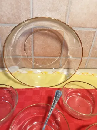 Servizio Macedonia Vetro Anni '70 Vintage