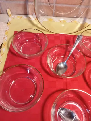 Servizio Macedonia Vetro Anni '70 Vintage