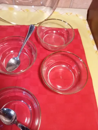 Servizio Macedonia Vetro Anni '70 Vintage