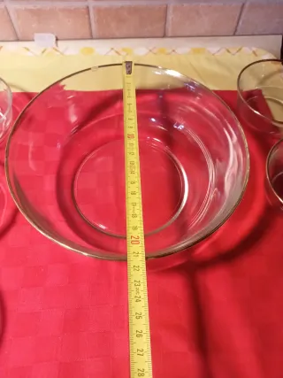 Servizio Macedonia Vetro Anni '70 Vintage