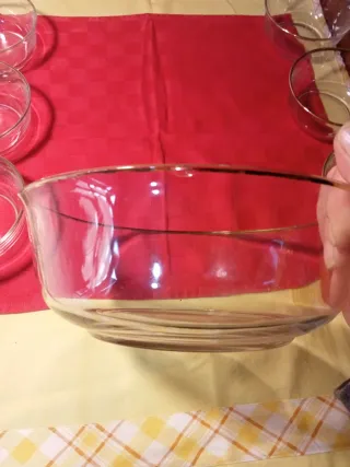 Servizio Macedonia Vetro Anni '70 Vintage