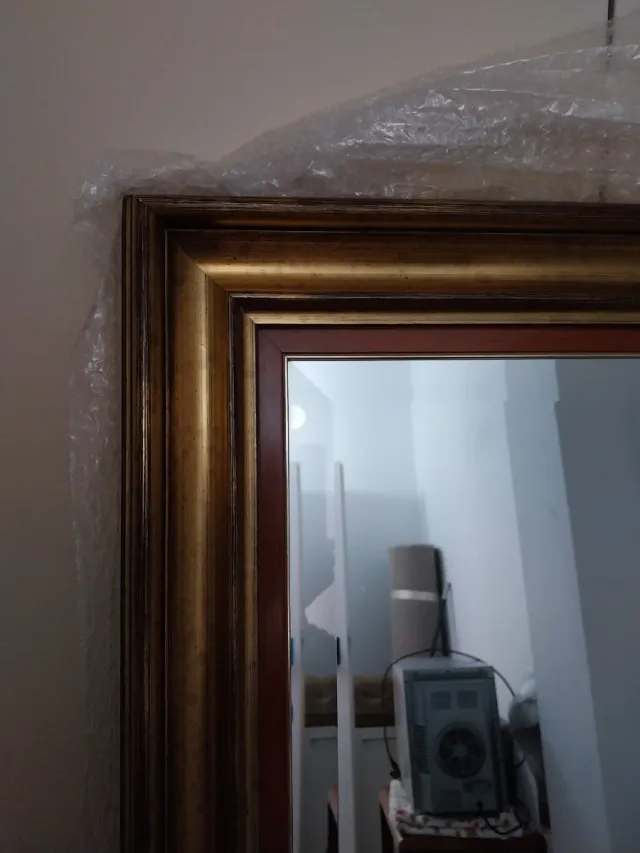 Espejo de salón madera y cristal