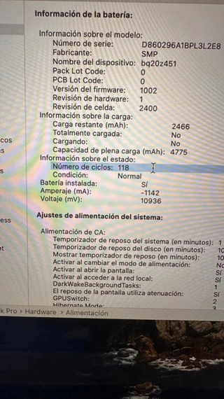 MacBook Pro 2020 Plata 512GB / 8GB RAM