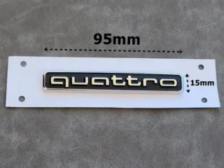 Audi QUATTRO Emblema Logo de Maletero 95x15mm