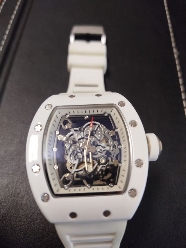 Reloj Deportivo Esqueleto Blanco