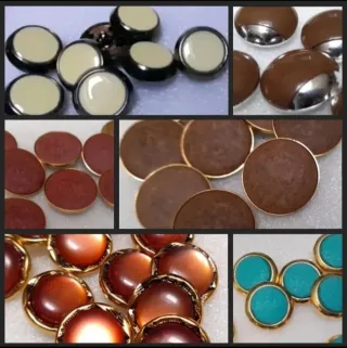 Lote 12 botones METAL- 6 modelos