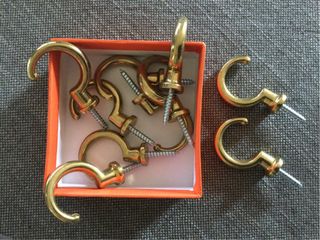 Set 10 Ganci Ottone Dorato