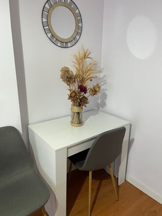 Mesa Comedor Abatible Blanca