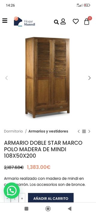 Armario Moycor Madera Maciza