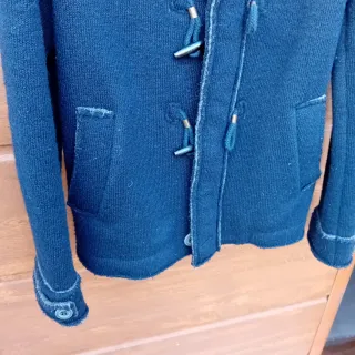 Giaccone uomo blu con cappuccio