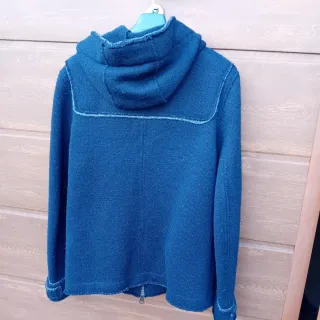 Giaccone uomo blu con cappuccio