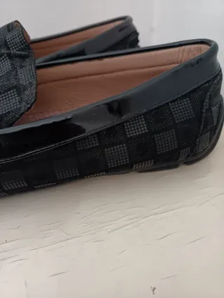 Mocassini neri uomo con fibbia