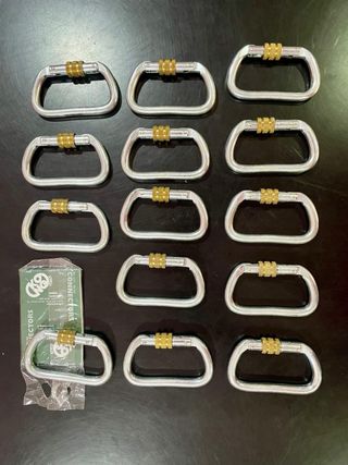 14 unidades Mosquetón Kong acero rosca