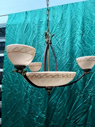 Lámpara de techo alabastro bronce