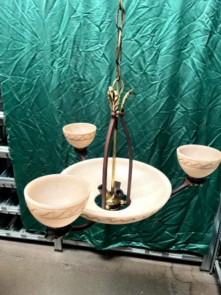 Lámpara de techo alabastro bronce