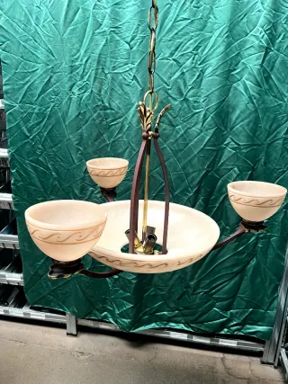 Lámpara de techo alabastro bronce