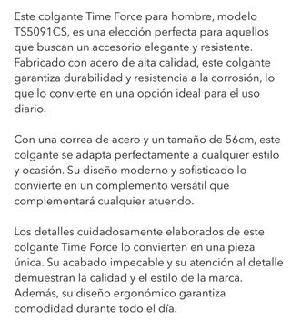 Colgante Time Force Hombre