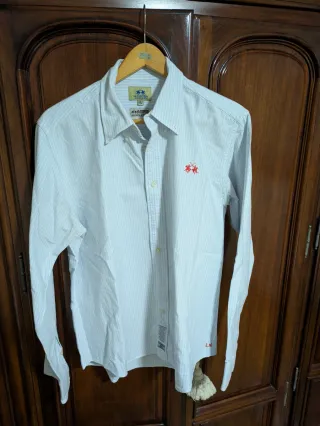 Camisa La Martina Rayas Azul Talla XL