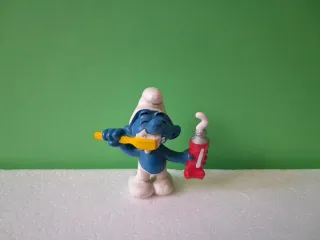 Figura de acción de Pitufos cepillándose los dient